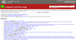 Desktop Screenshot of export.arxiv.org